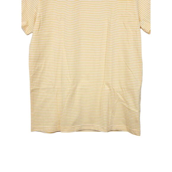 Zipcode Men’s T-Shirt Large Yellow White Striped Short Sleeve Casual Top - Picture 6 of 10